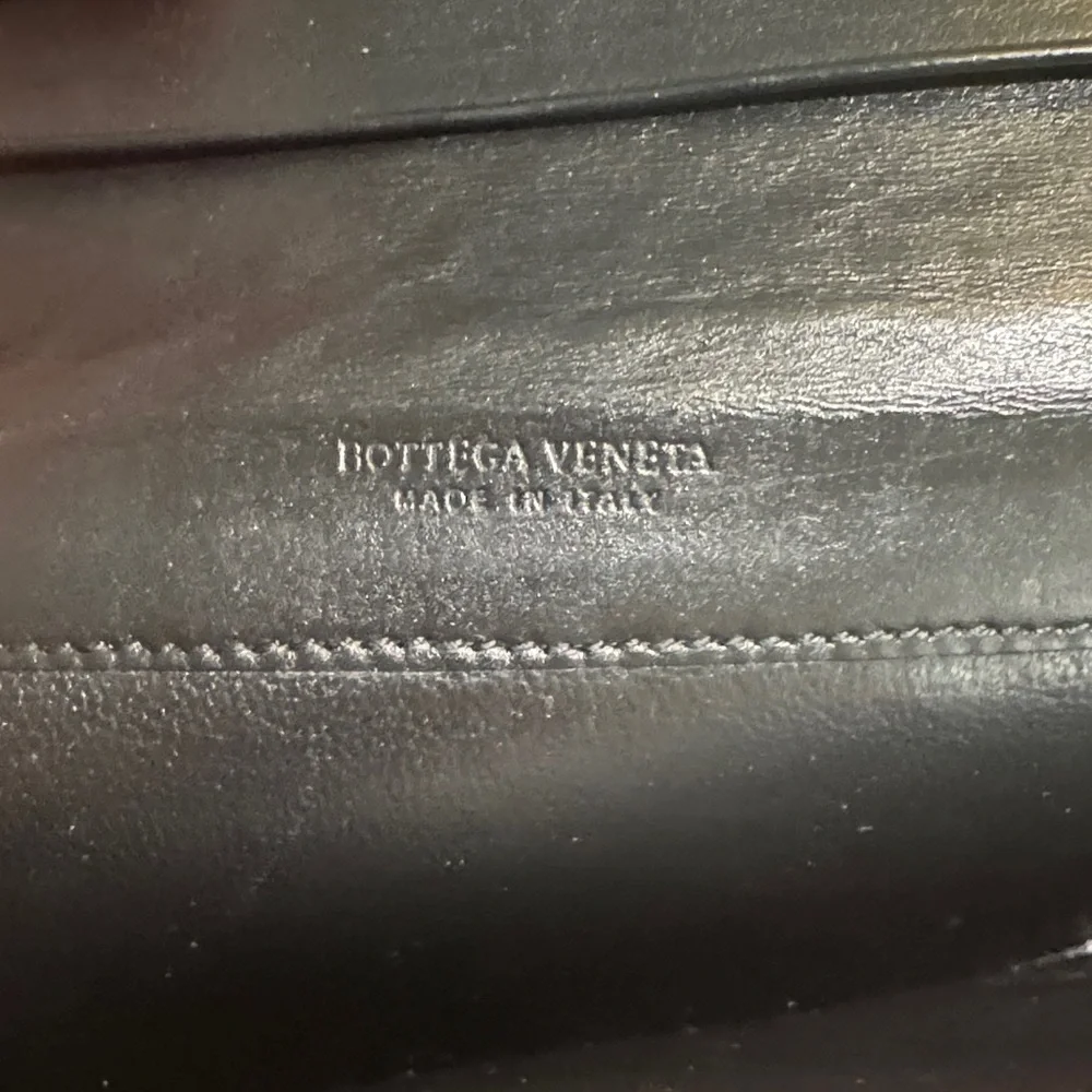 Bottega Veneta Black Intrecciato Leather Bifold Wallet